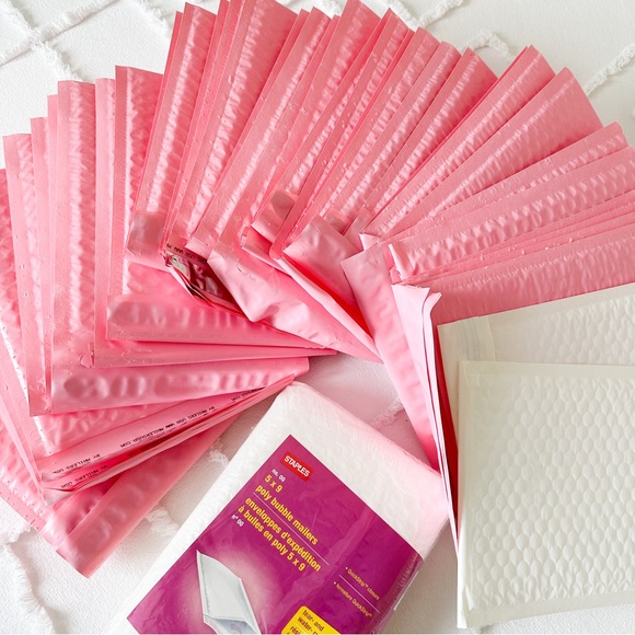 48 barbie pink and white poly bubble envelopes - Picture 3 of 3